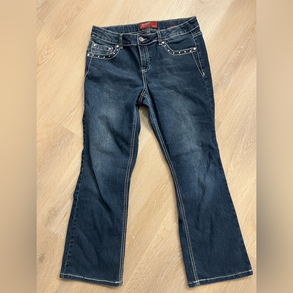 Arizona Boot Cut Jeans Angel Wings Youth 16 - Picture 3 of 5